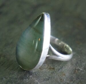 Ring aus grünem Achat